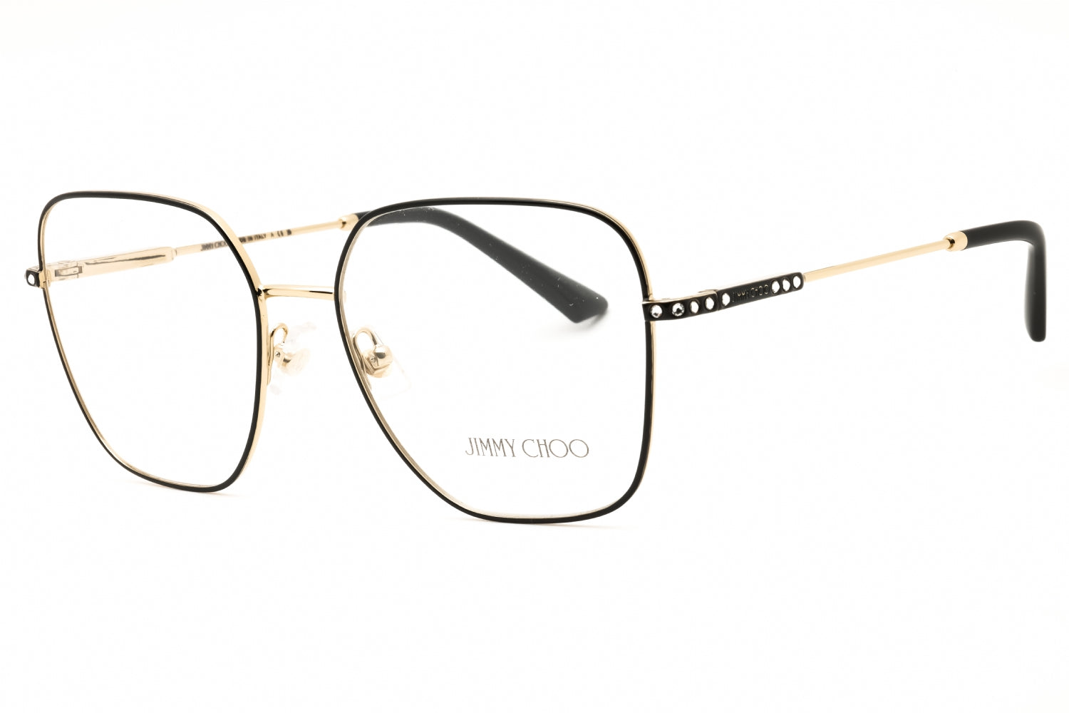Jimmy Choo 0JC2001B Metal Square Frame Eyeglasses — Black by Jimmy Choo