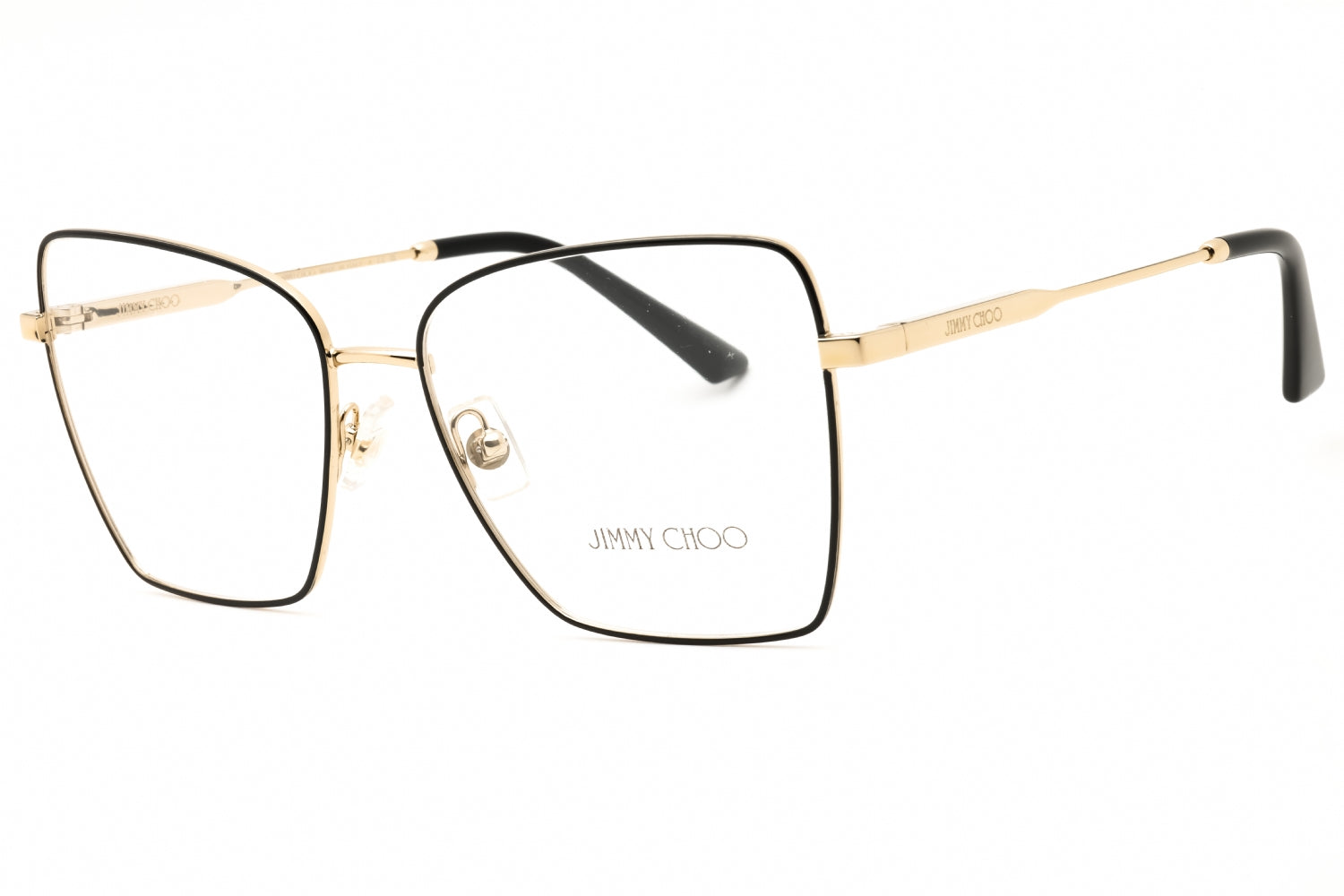 Jimmy Choo 0JC2007 Square Metal Frame Eyeglasses — Black by Jimmy Choo
