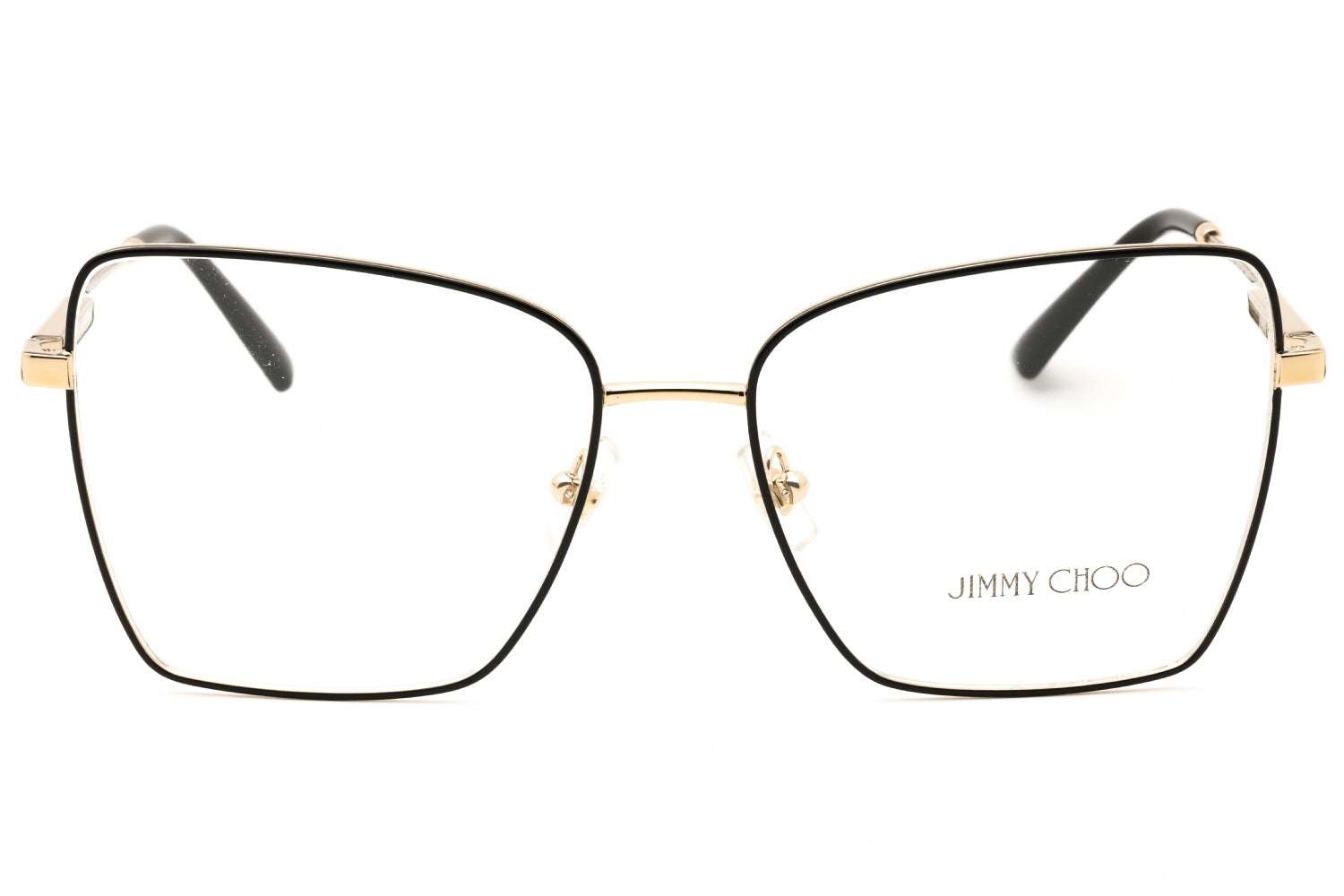 Jimmy Choo 0JC2007 Square Metal Frame Eyeglasses — Black, view 2