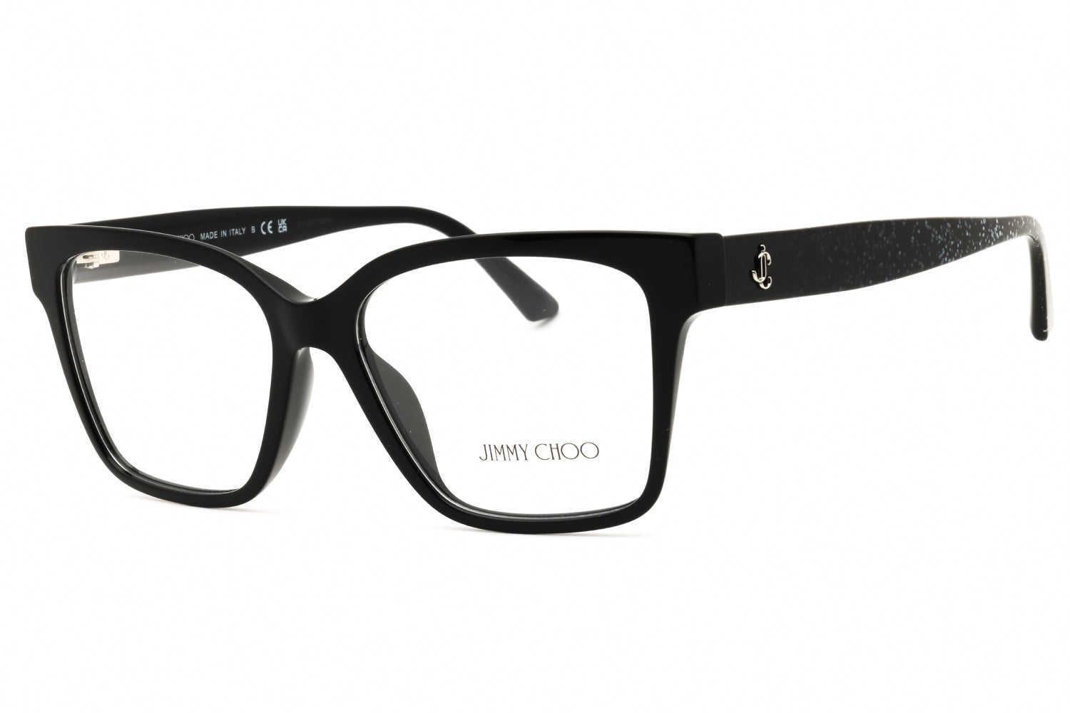 Jimmy Choo 0JC3006U Black Rectangular Acetate Eyeglasses — Black by Jimmy Choo