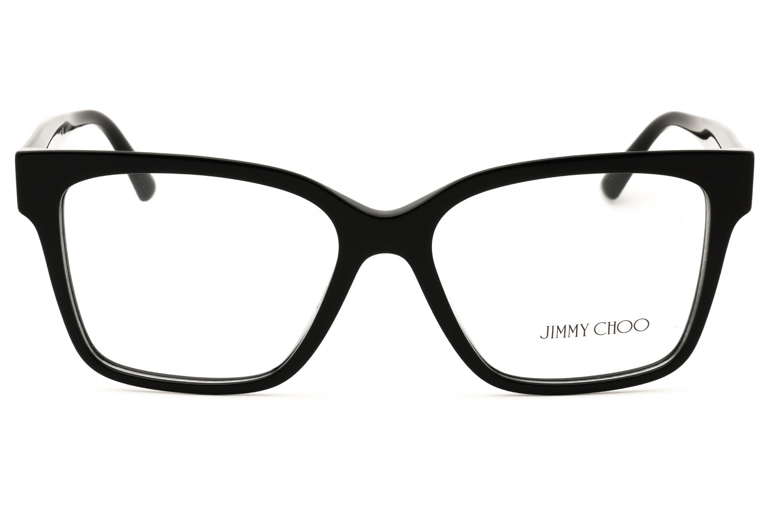 Jimmy Choo 0JC3006U Black Rectangular Acetate Eyeglasses — Black, view 2
