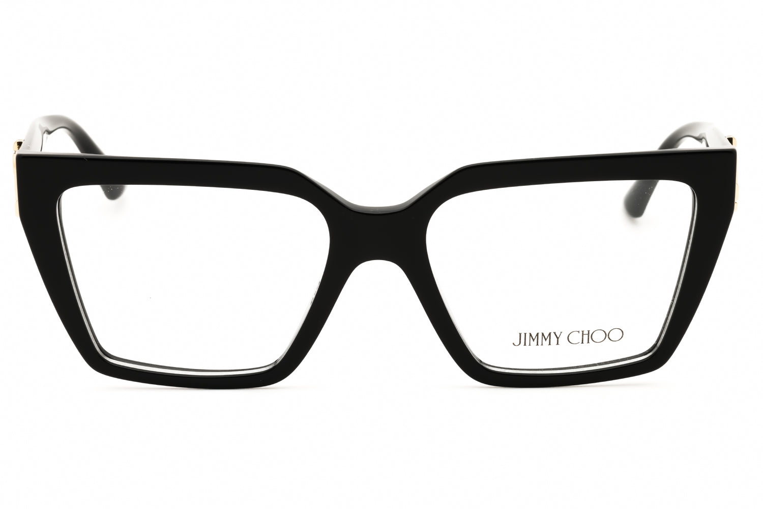 Jimmy Choo 0JC3017U Rectangular Acetate Eyeglasses — Black, view 2