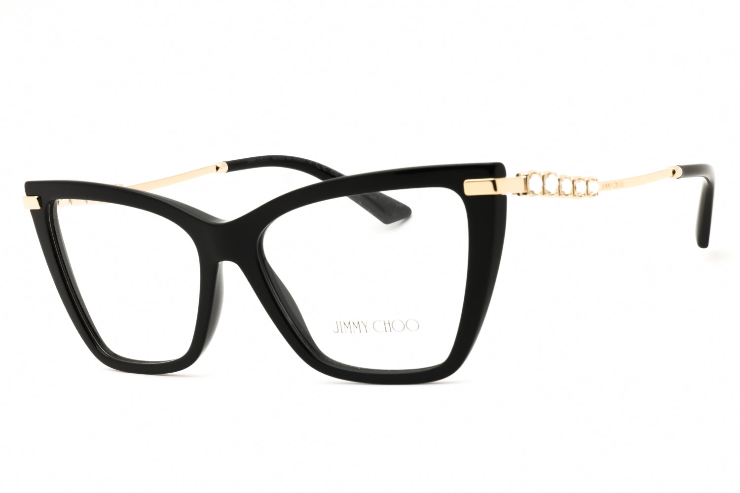 Jimmy Choo 0JC3020B Cat-Eye Black Acetate Eyeglasses — Black by Jimmy Choo