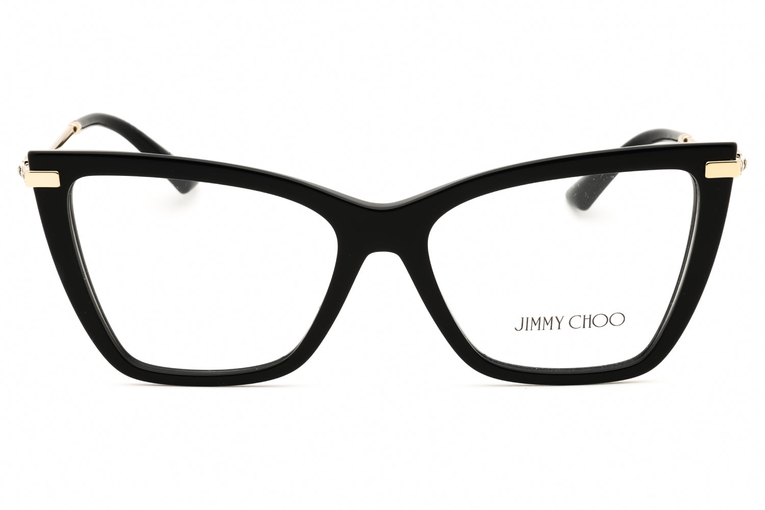 Jimmy Choo 0JC3020B Cat-Eye Black Acetate Eyeglasses — Black, view 2