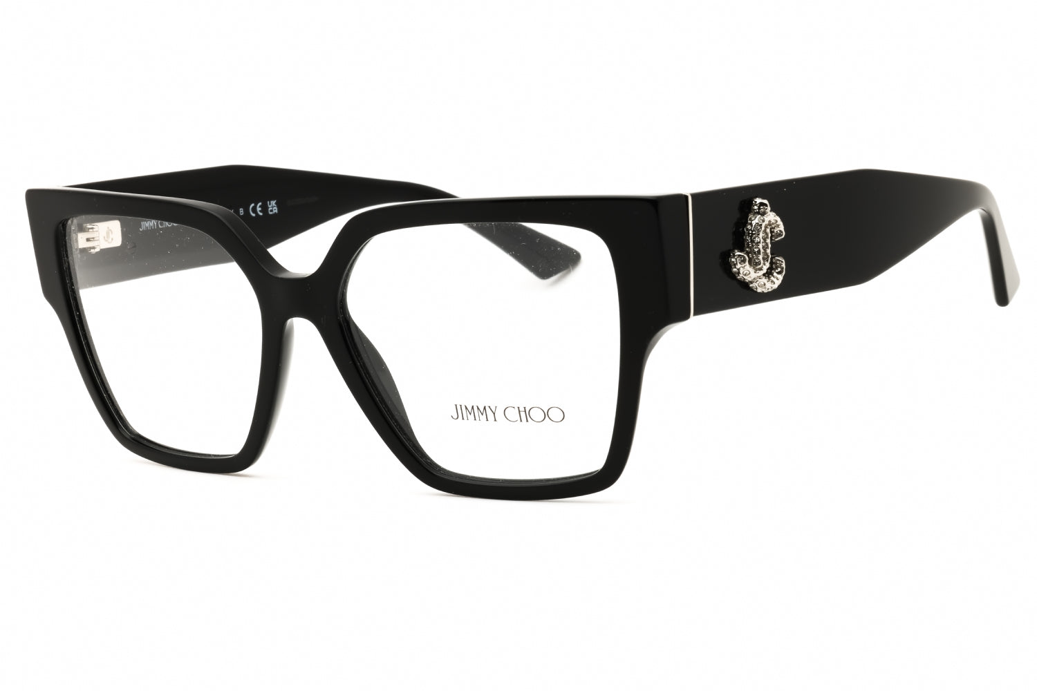 Jimmy Choo 0JC3032B Rectangular Acetate Eyeglasses — Black by Jimmy Choo