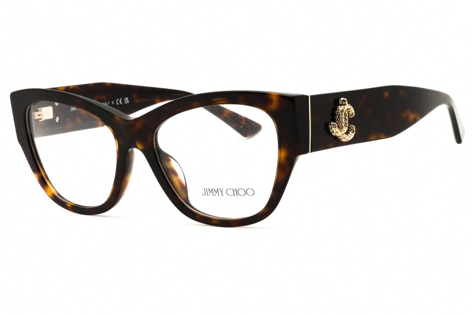 Jimmy Choo 0JC3033BU Tortoiseshell Cat-Eye Eyeglasses — Brown by Jimmy Choo