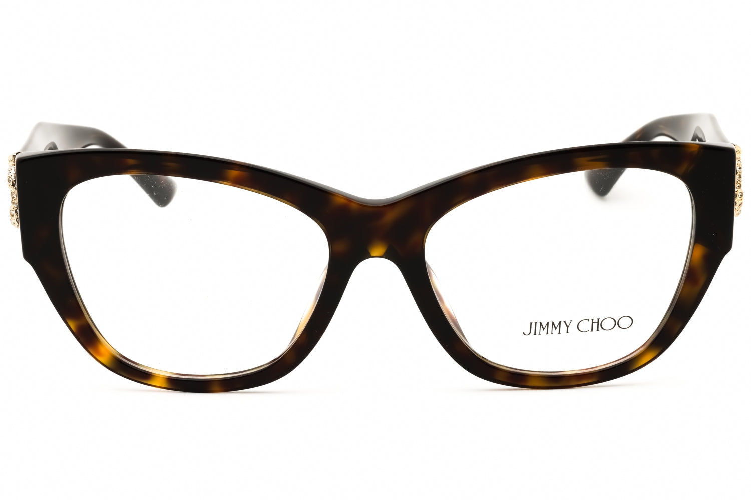 Jimmy Choo 0JC3033BU Tortoiseshell Cat-Eye Eyeglasses — Brown, view 2