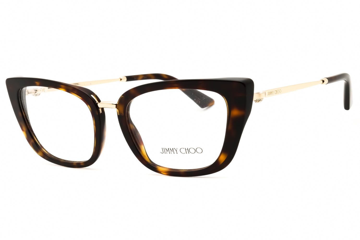 Jimmy Choo 0JC3034HB Cat-Eye Tortoiseshell Acetate Eyeglasses — Brown by Jimmy Choo