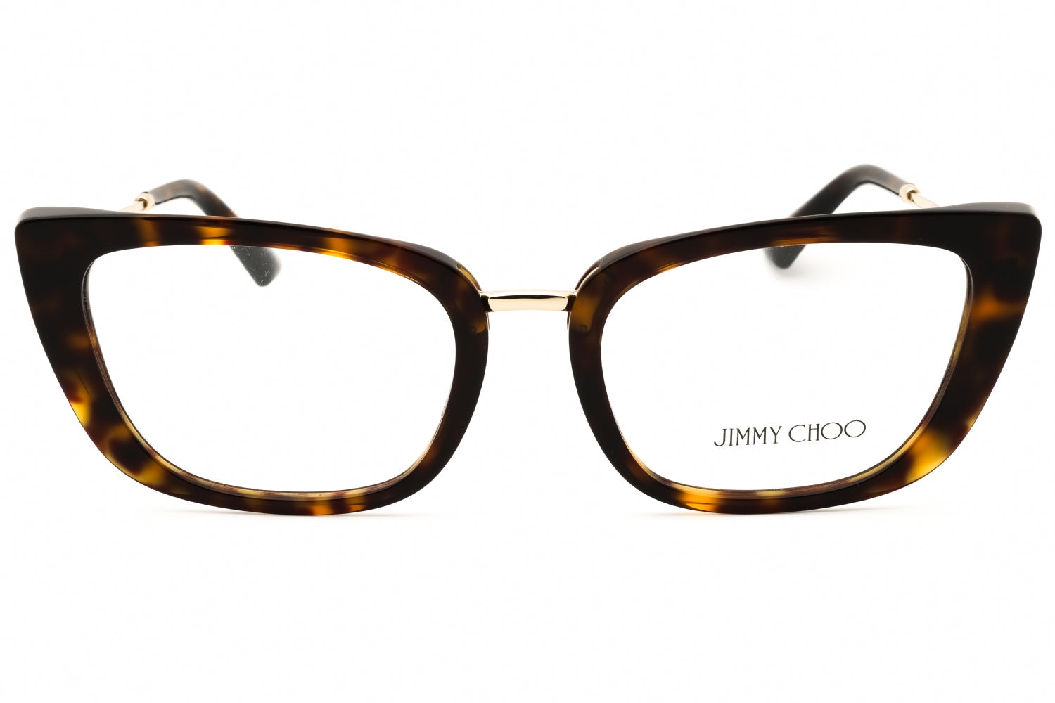 Jimmy Choo 0JC3034HB Cat-Eye Tortoiseshell Acetate Eyeglasses — Brown, view 2