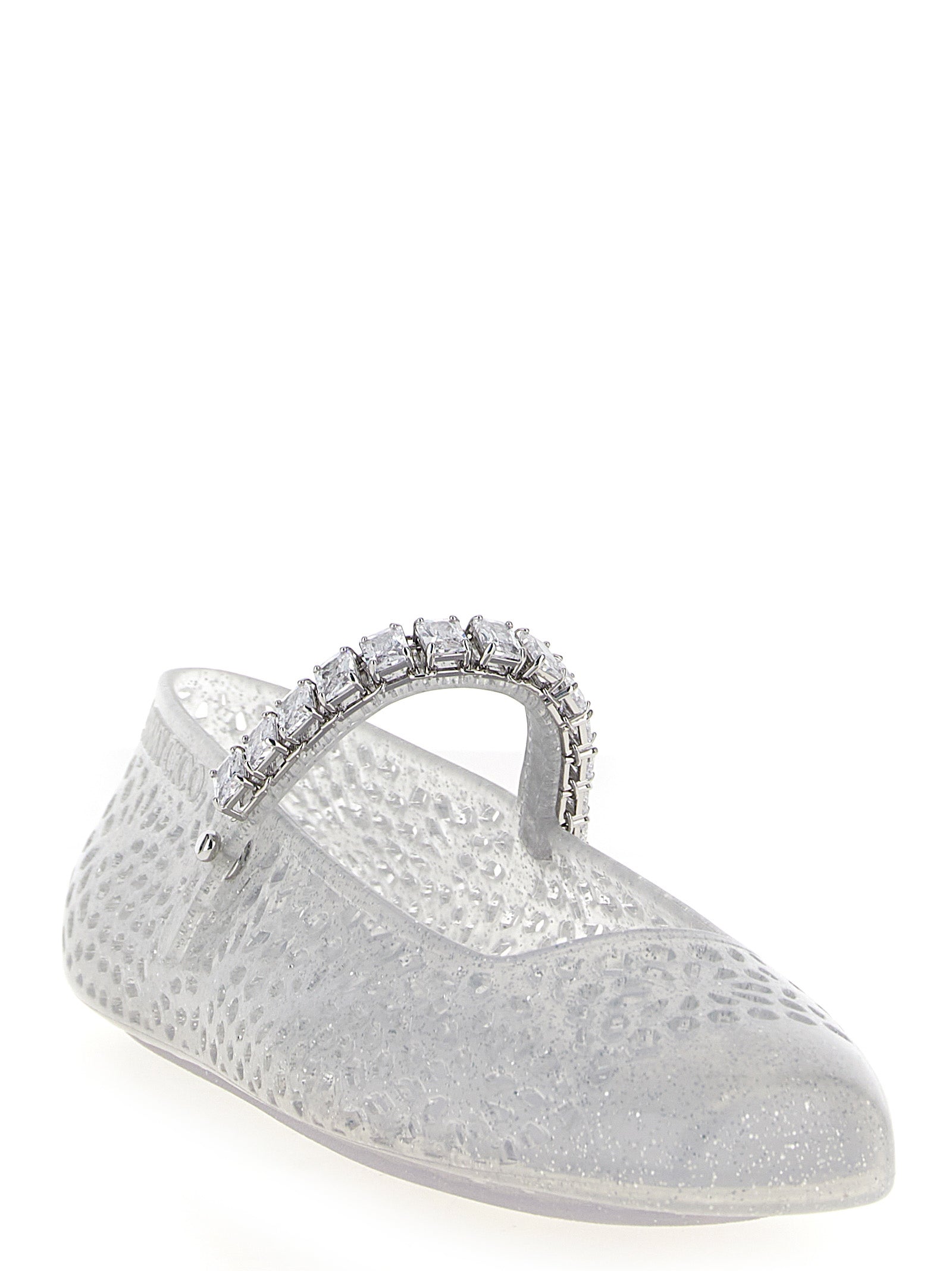 Jimmy Choo Cut-Out TPU Ballet Flat — Silver, view 2