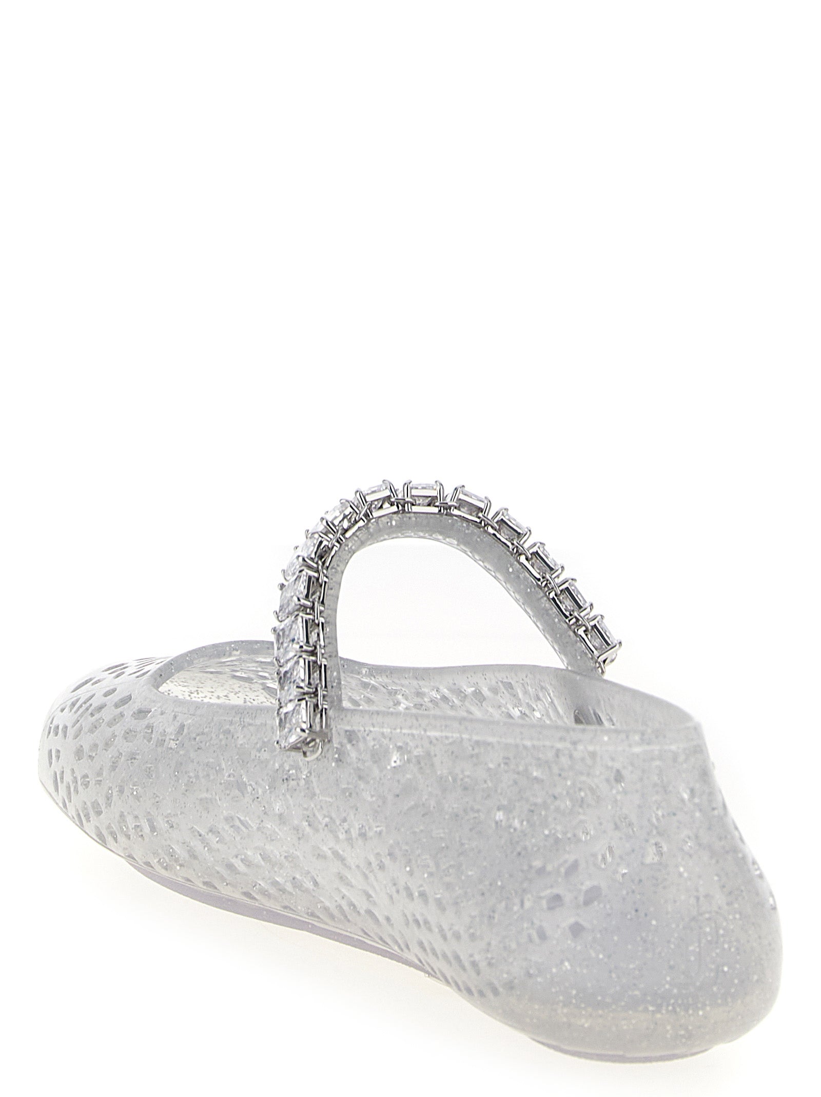 Jimmy Choo Cut-Out TPU Ballet Flat — Silver, view 3