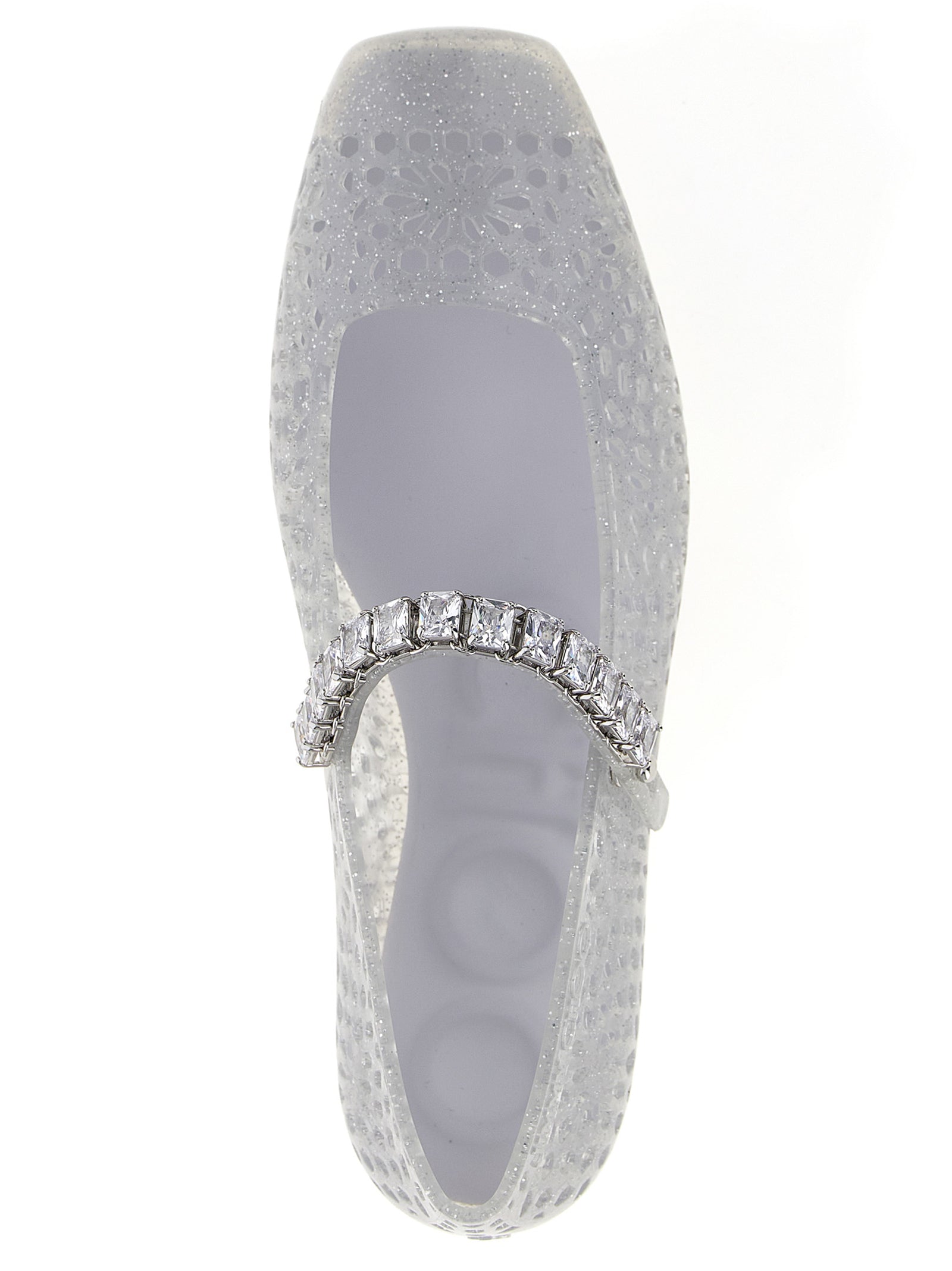 Jimmy Choo Cut-Out TPU Ballet Flat — Silver, view 4