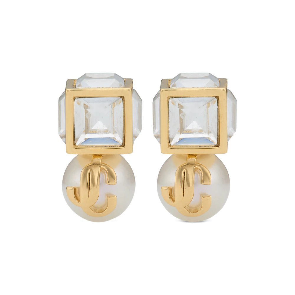 Jimmy Choo Pearl Stud Earrings — Gold by Jimmy Choo