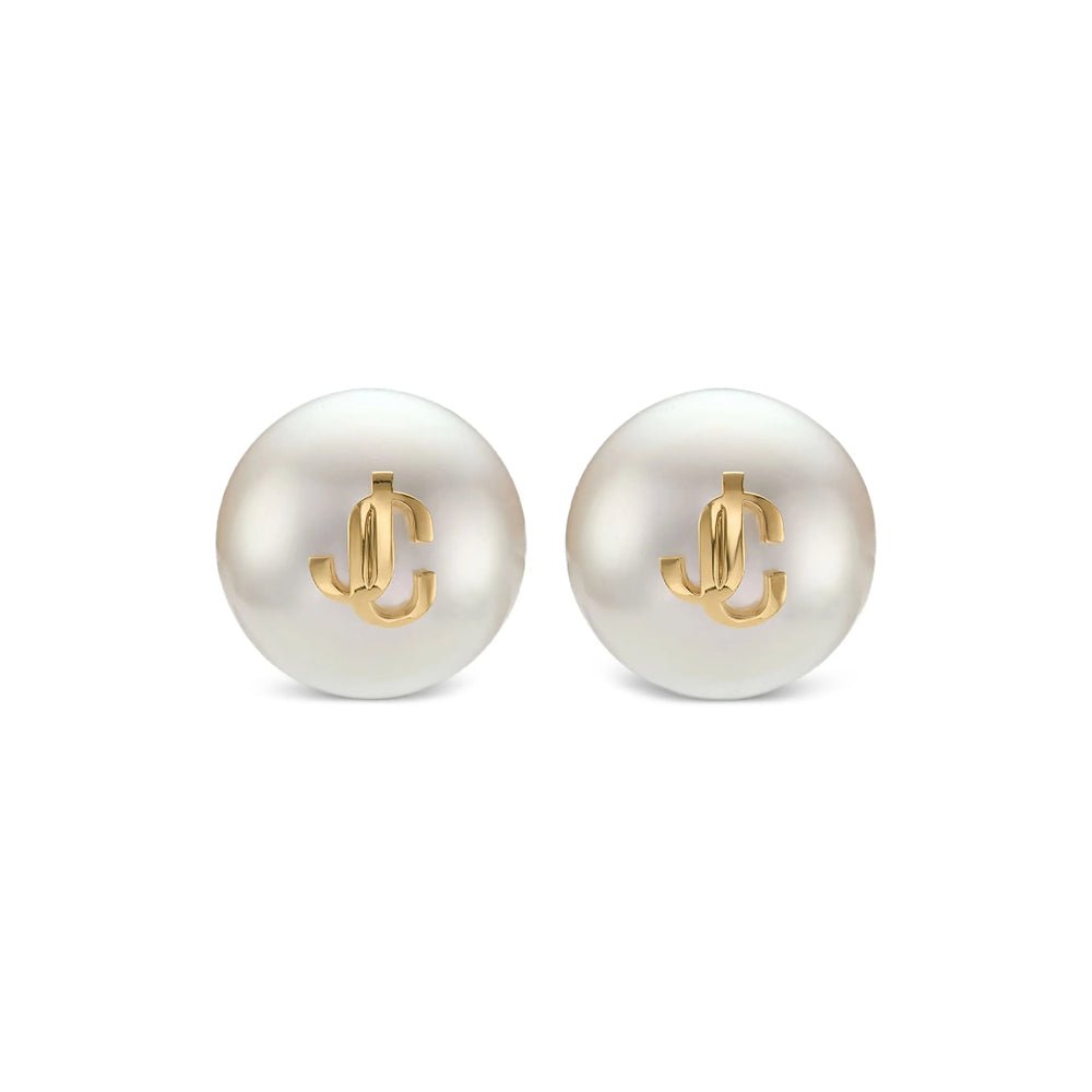 Jimmy Choo Maxi Pearl Stud Earrings — White by Jimmy Choo
