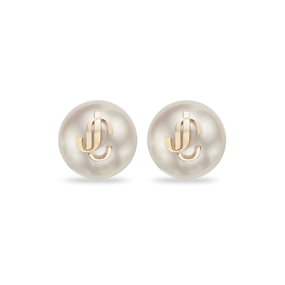 Jimmy Choo Pearl Stud Earrings — White by Jimmy Choo