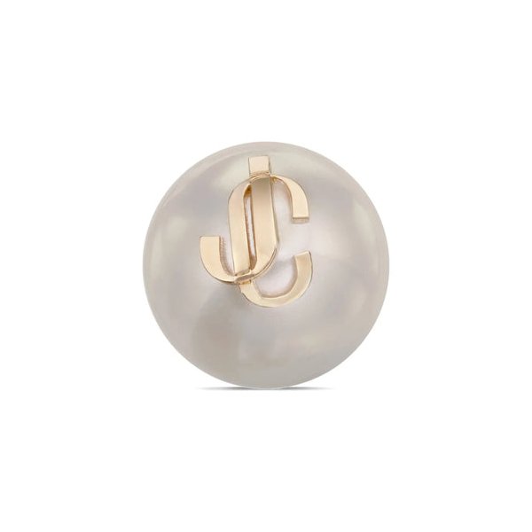 Jimmy Choo Pearl Stud Earrings — White, view 6
