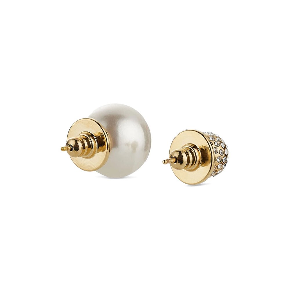 Jimmy Choo Auri Stud Earrings — Gold, view 2