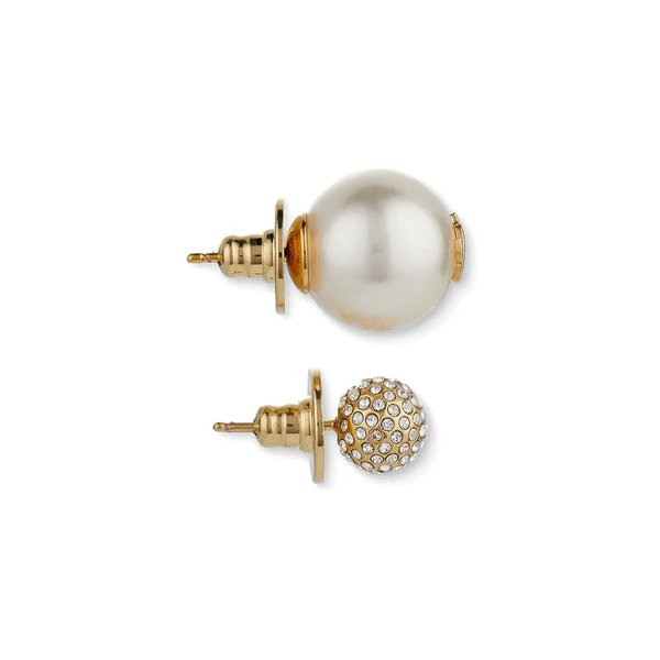 Jimmy Choo Auri Stud Earrings — Gold, view 3