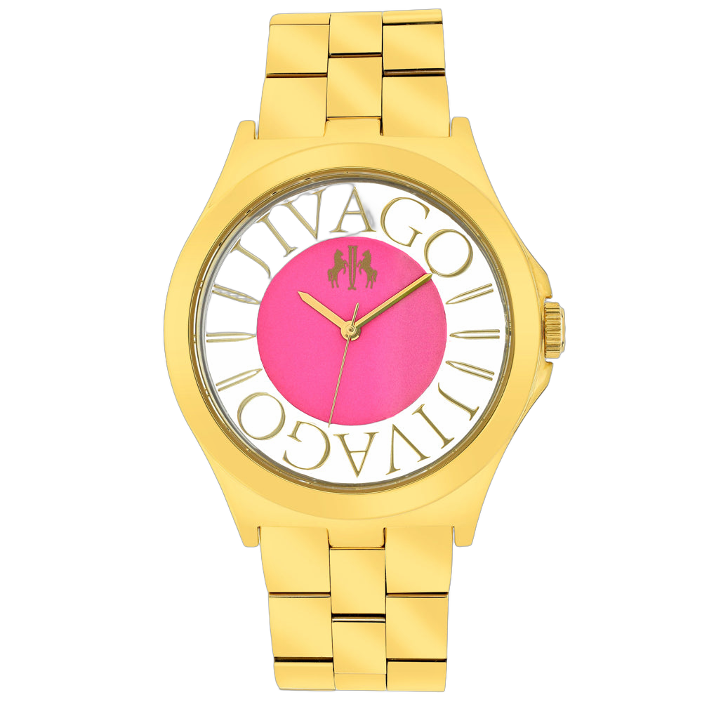 Jivago Pink Dial Watch — Gold by Jivago