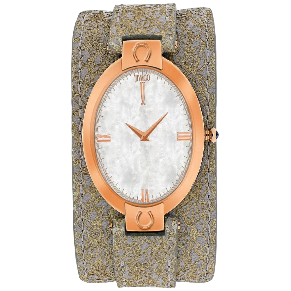 Jivago Mother of Pearl Dial Watch — Rose gold by Jivago