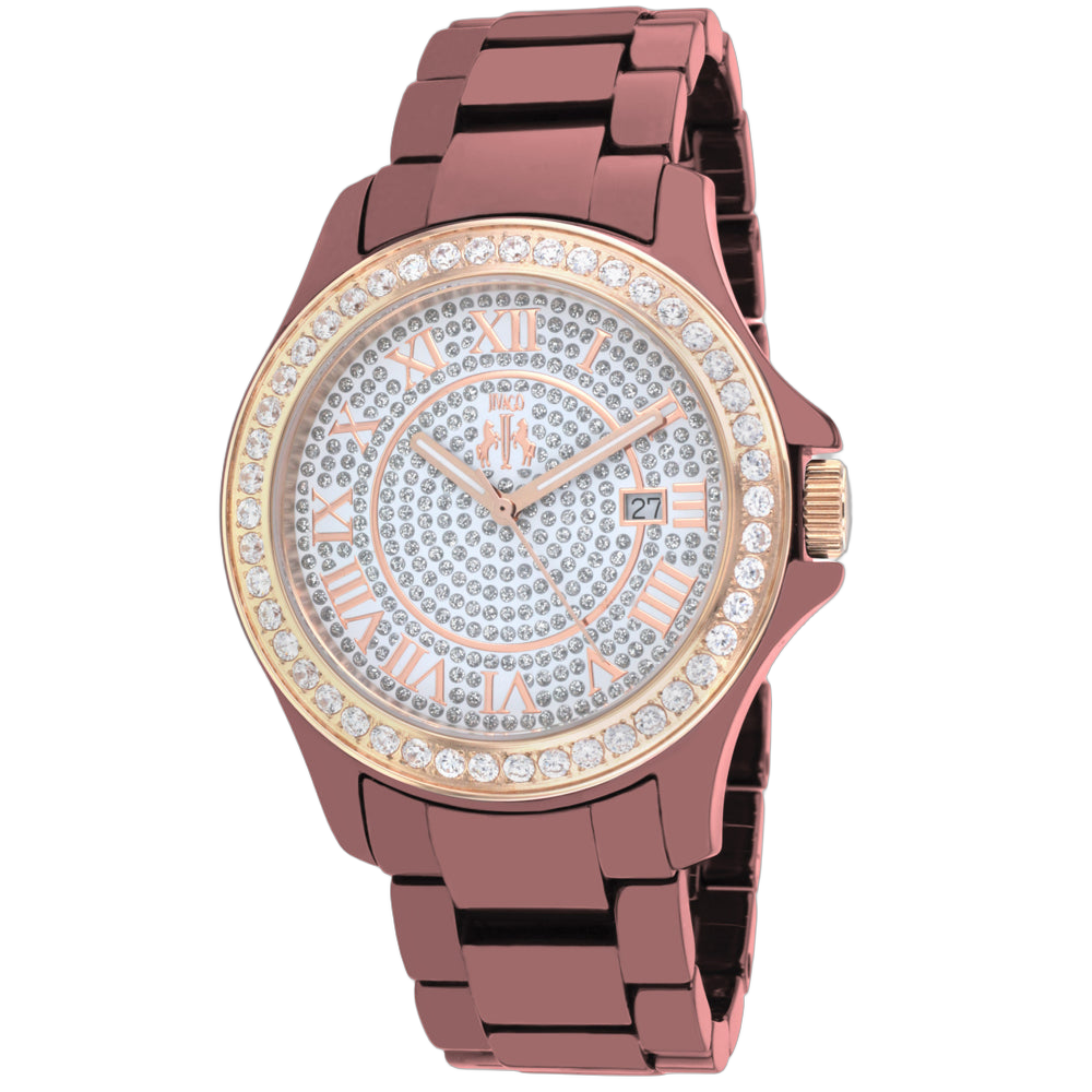 Jivago Crystal-Embellished Ceramic Watch — Rose gold by Jivago
