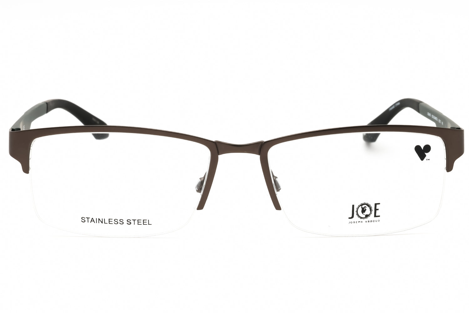 Joe Optical JOE4070 Metal Rectangular Eyeglasses — Gray, view 2
