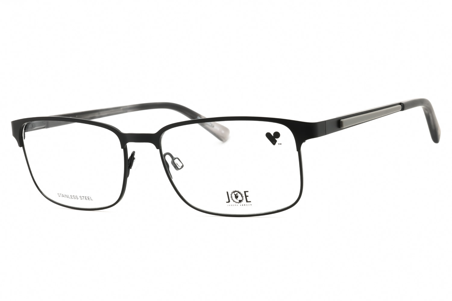 Joe Optical JOE4082 Metal Rectangle Eyeglasses — Black by Joe Optical