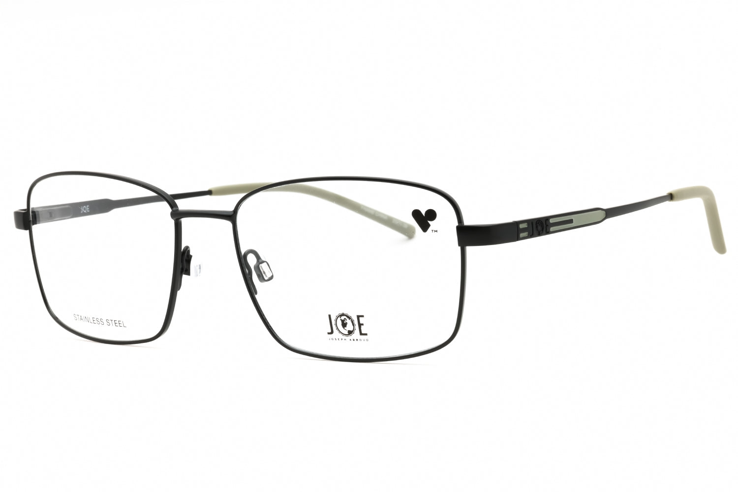 Joe Optical JOE4086 Rectangular Metal Frame Eyeglasses — Black by Joe Optical