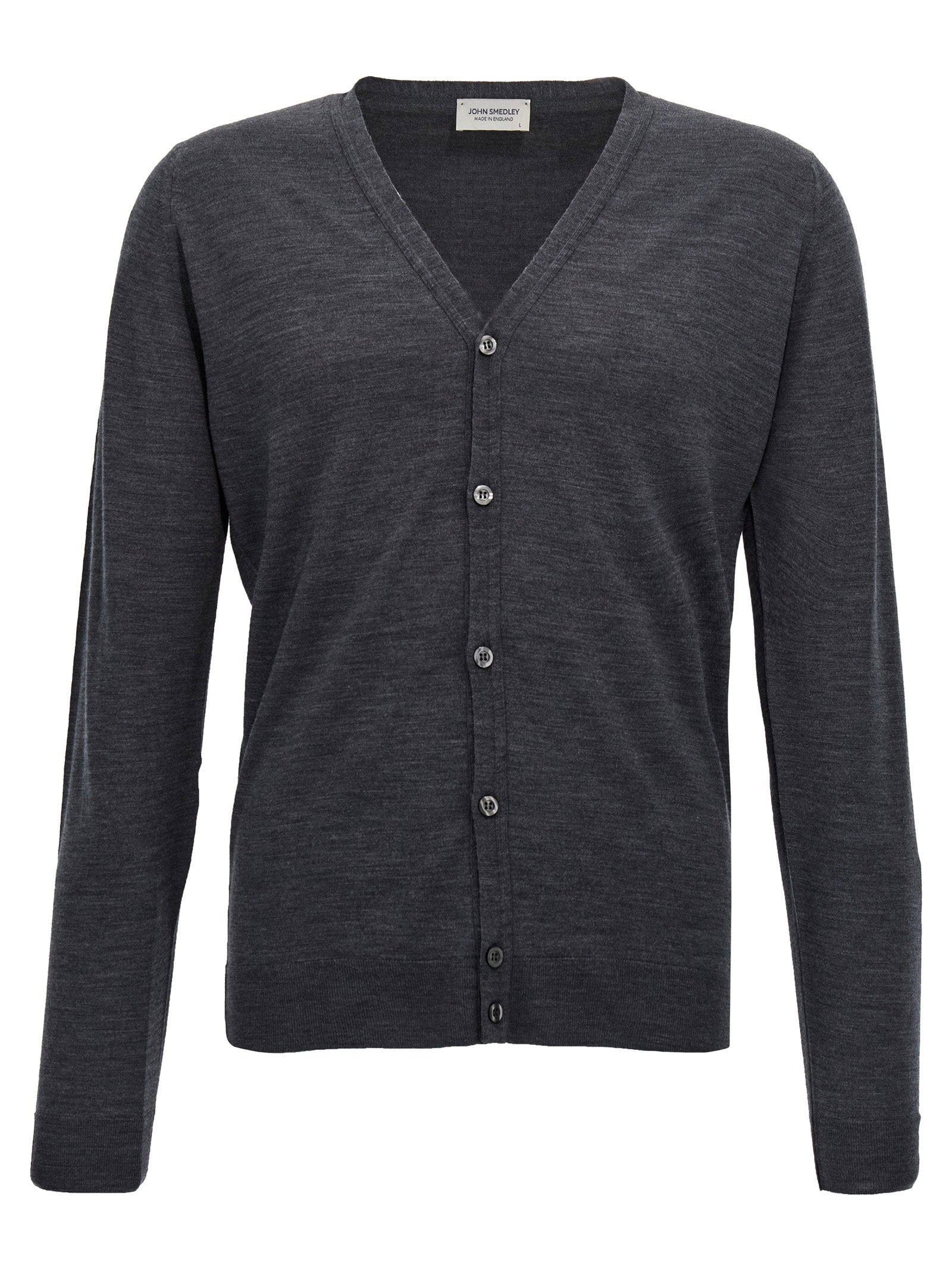 John Smedley Petworth Cardigan — Charcoal by John Smedley