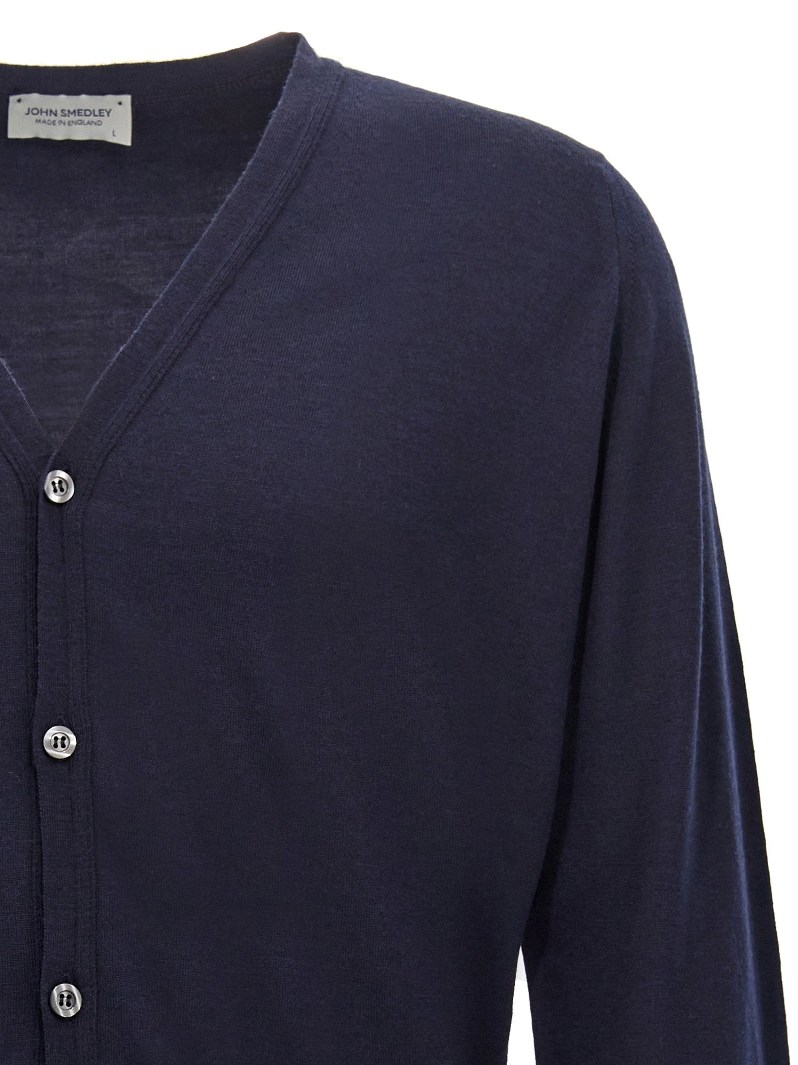 John Smedley Petworth Cardigan — Navy, view 3