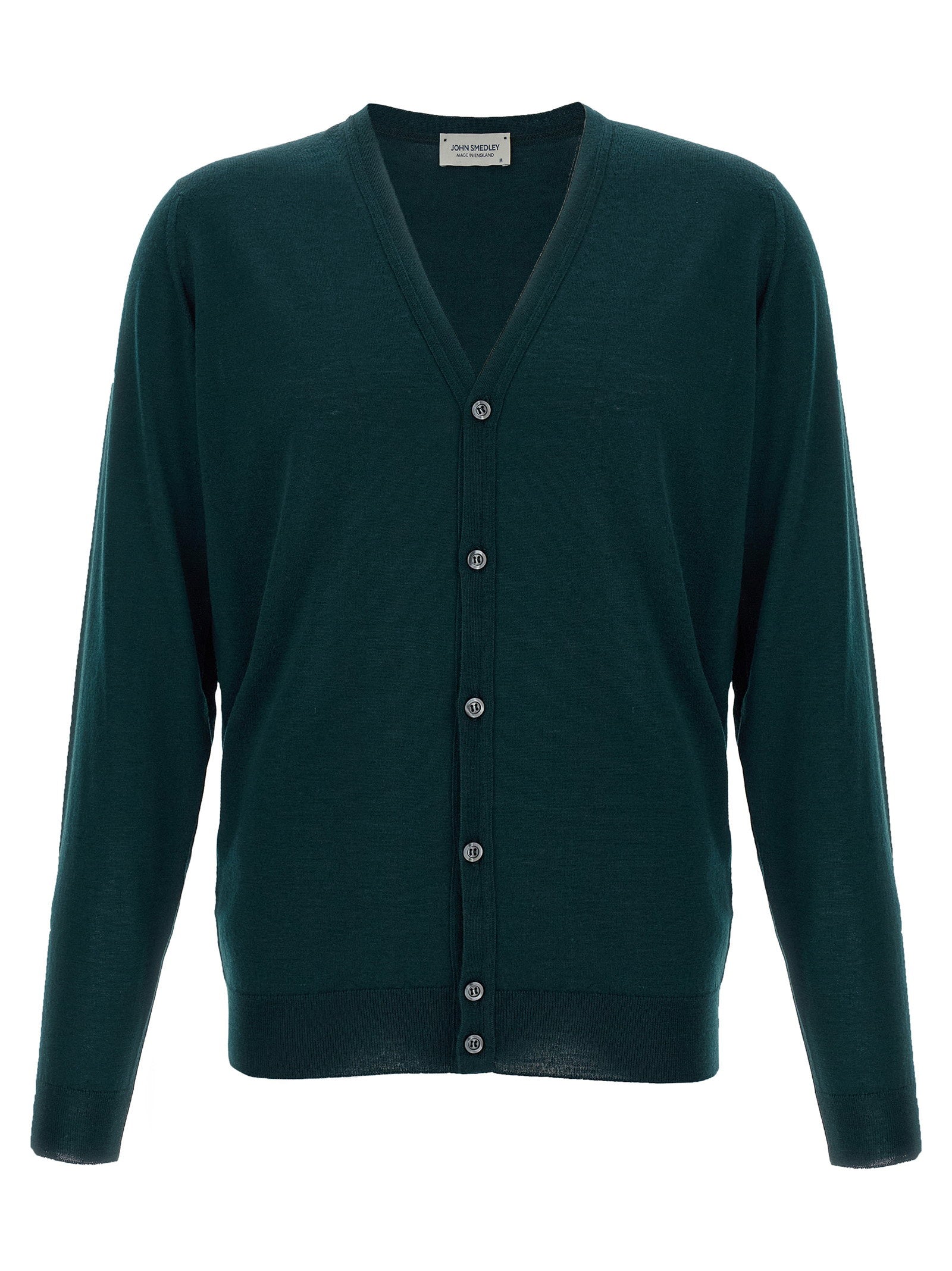 John Smedley Petworth Cardigan — Teal by John Smedley