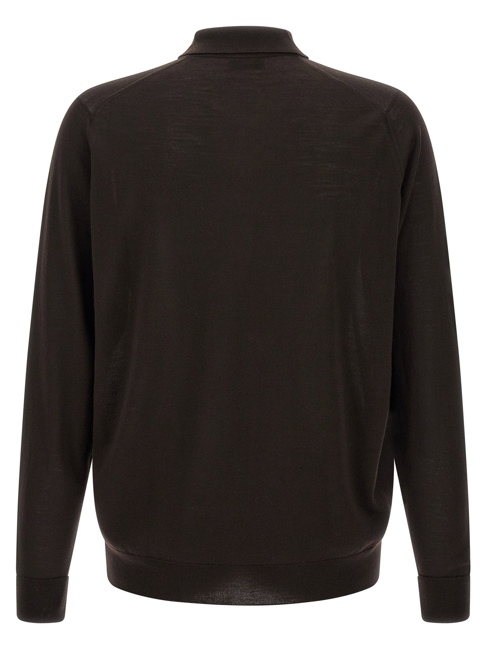 John Smedley Dorset Polo Shirt — Black, view 2