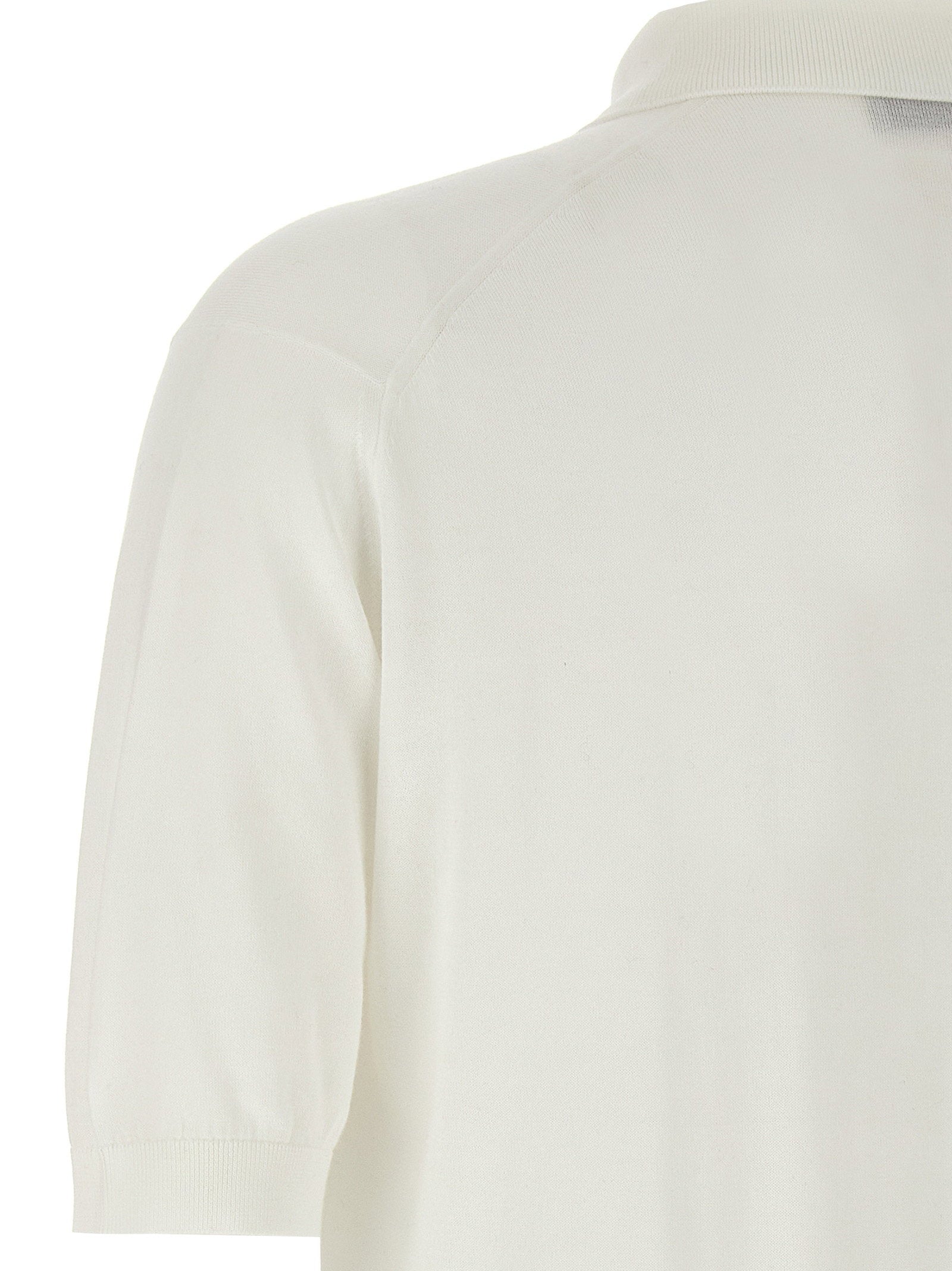 John Smedley Polo Shirt — Cream, view 4