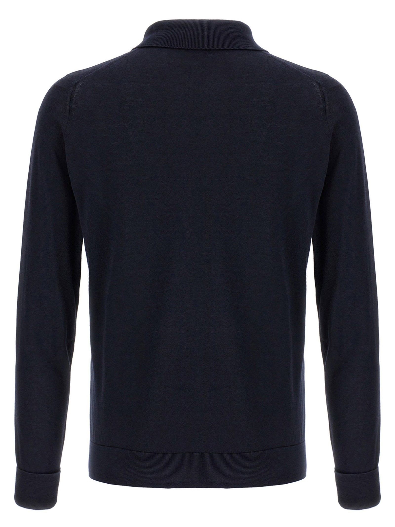 John Smedley Finchley Polo Shirt — Navy, view 2