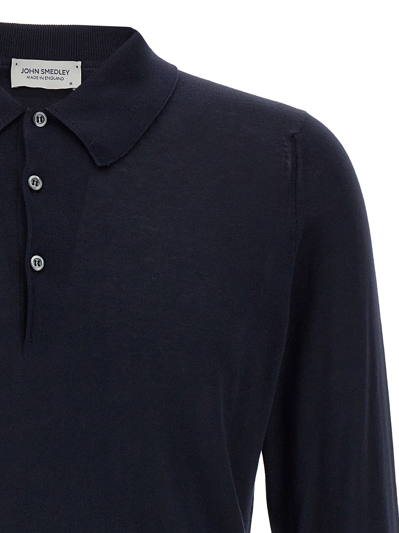 John Smedley Finchley Polo Shirt — Navy, view 3