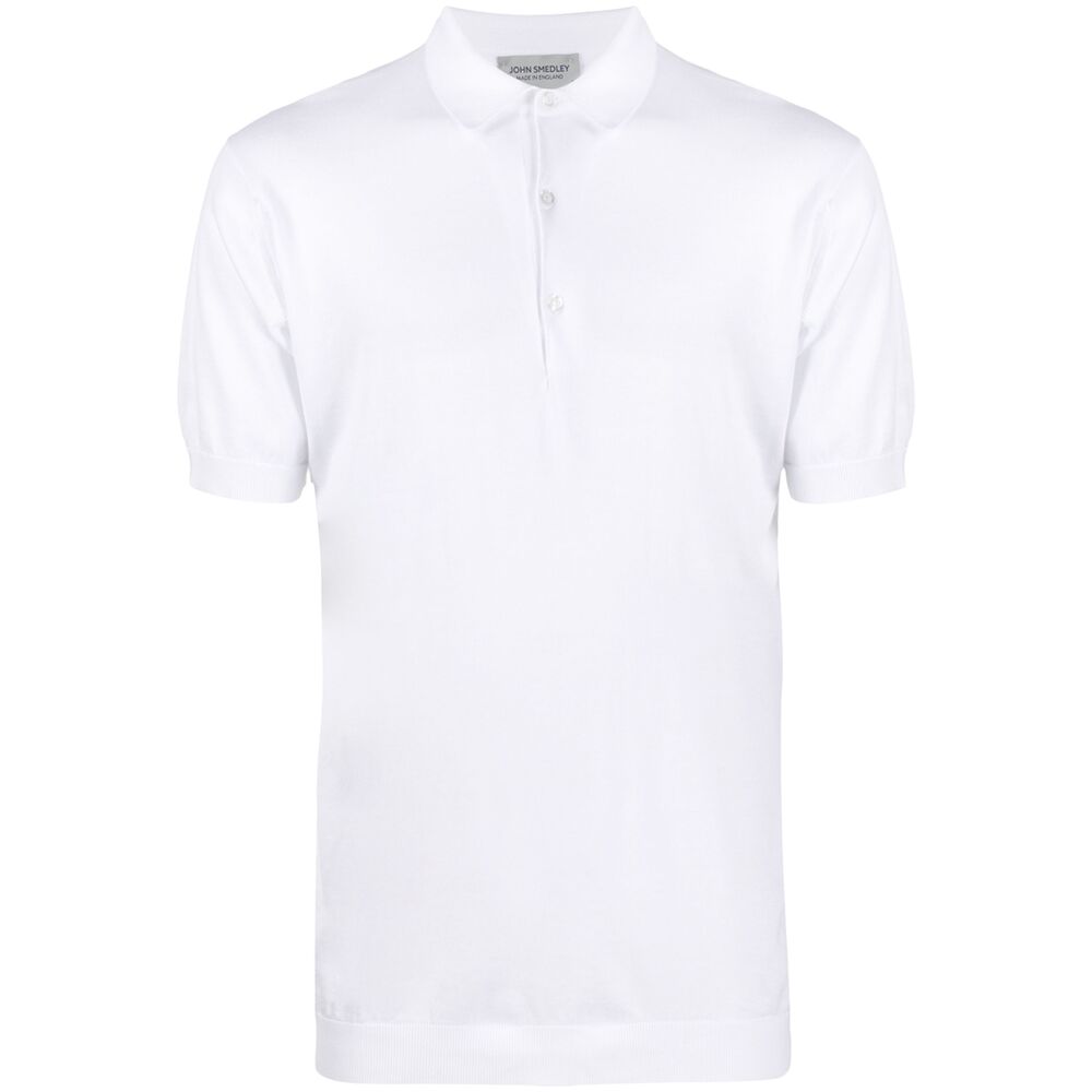 John Smedley Adrian Polo Shirt — White by John Smedley