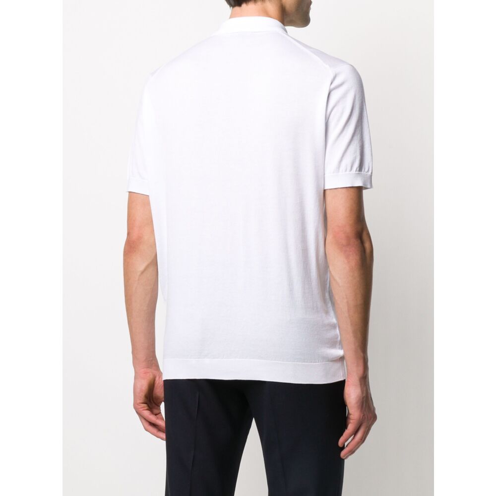 John Smedley Adrian Polo Shirt — White, view 3