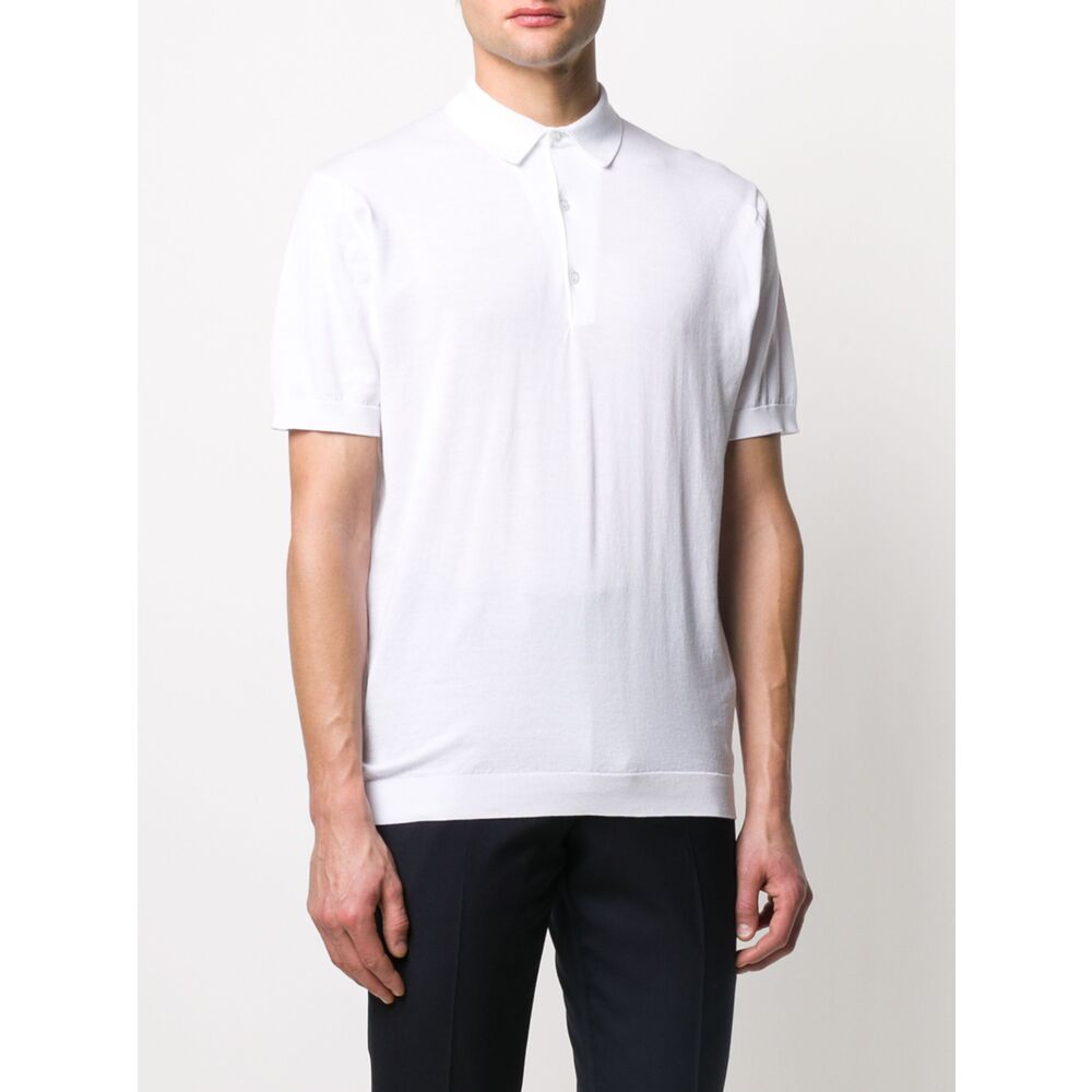John Smedley Adrian Polo Shirt — White, view 4