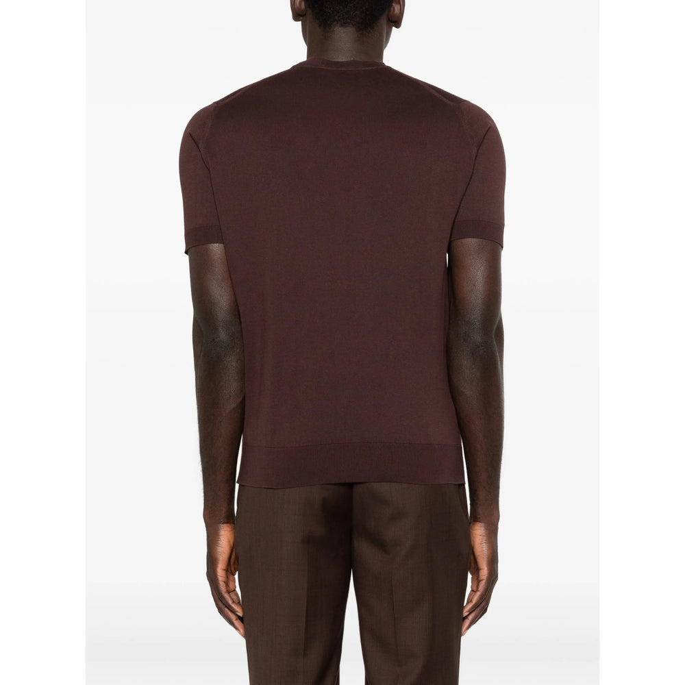 John Smedley Kempton Raisi T-Shirt — Brown, view 2