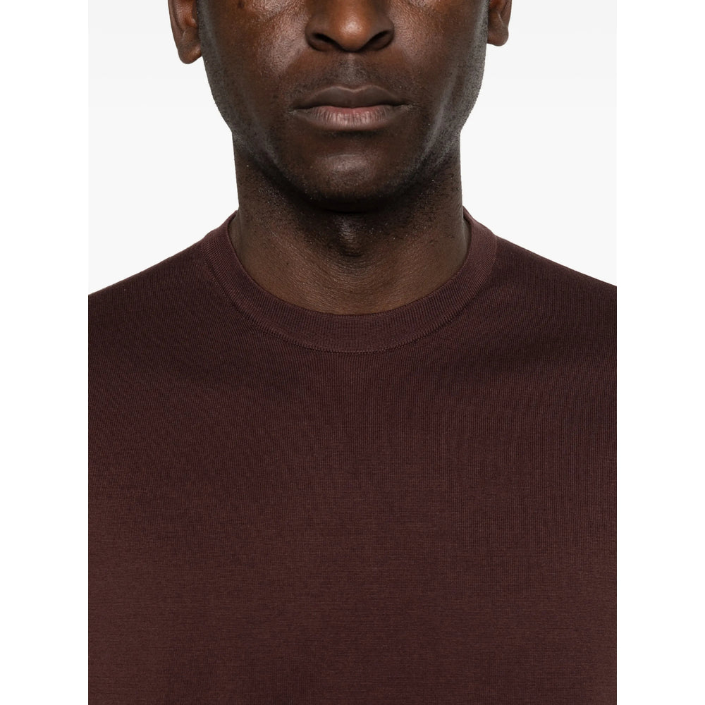 John Smedley Kempton Raisi T-Shirt — Brown, view 4