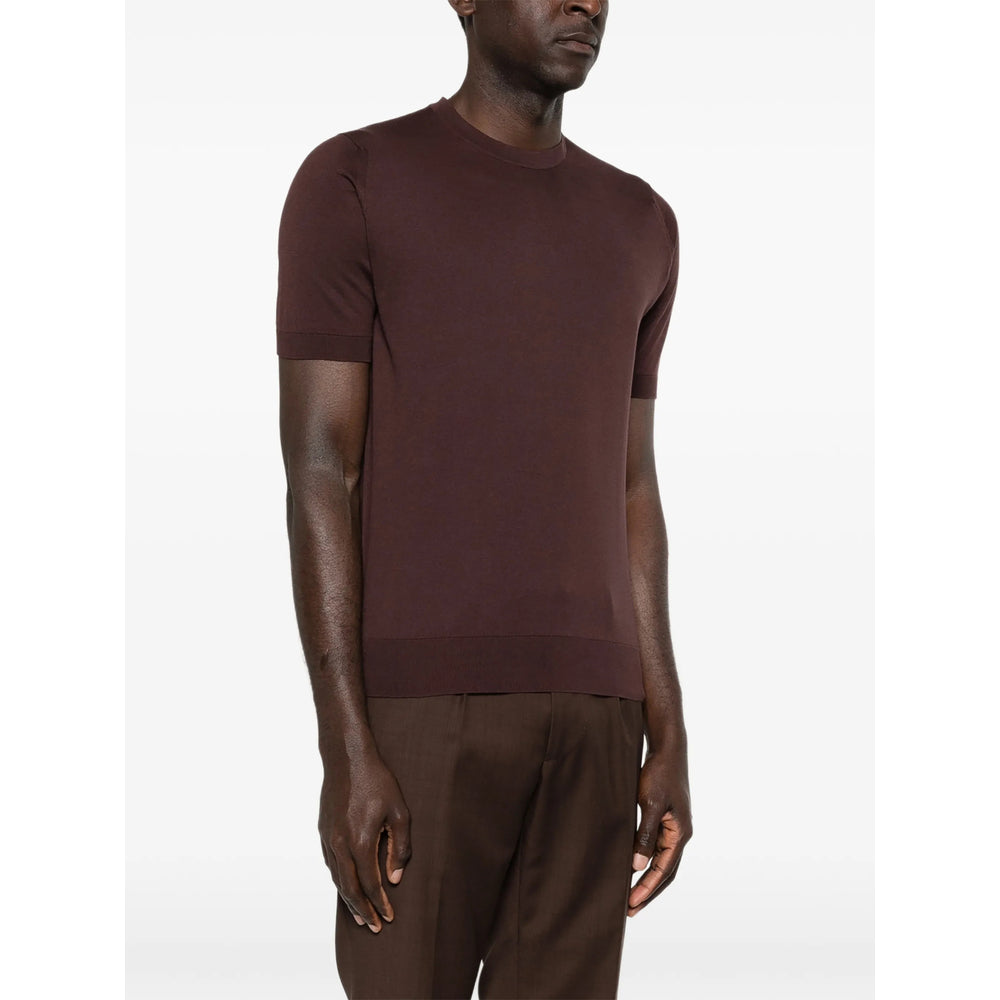 John Smedley Kempton Raisi T-Shirt — Brown, view 5
