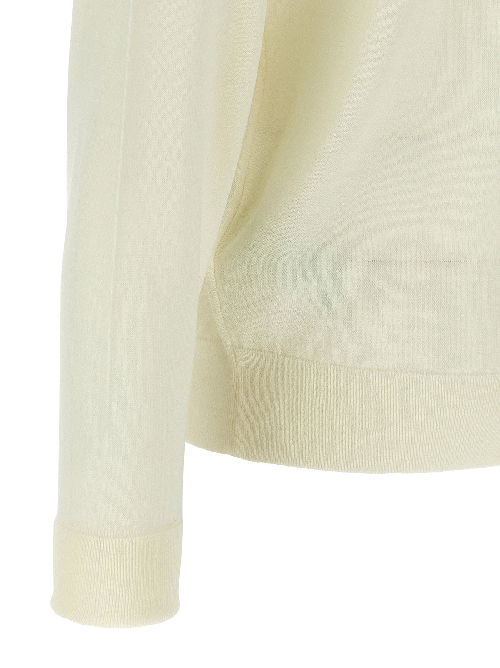 John Smedley Richards Sweater — Cream, view 4
