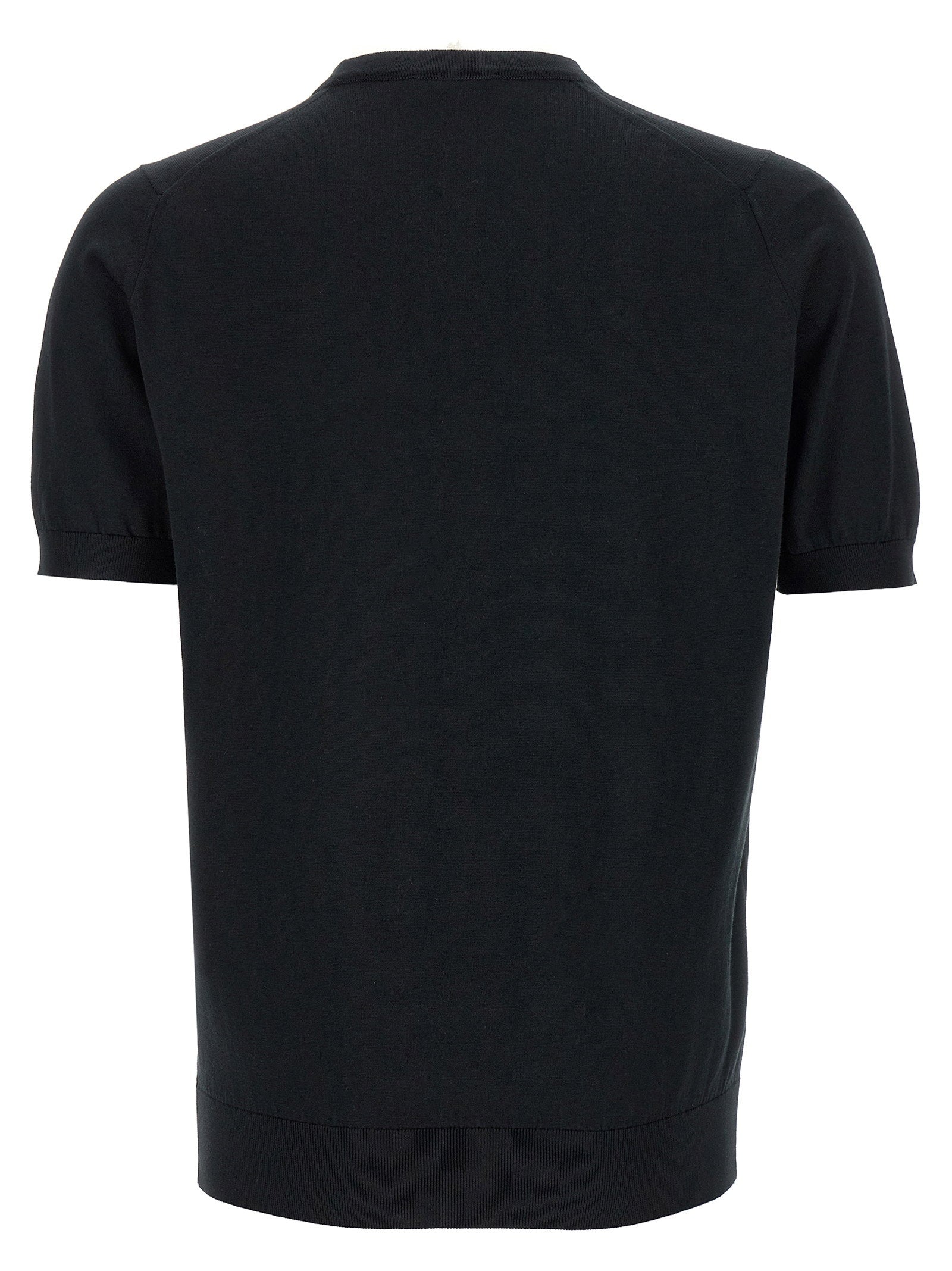 John Smedley Sea Island T-shirt — Black, view 2