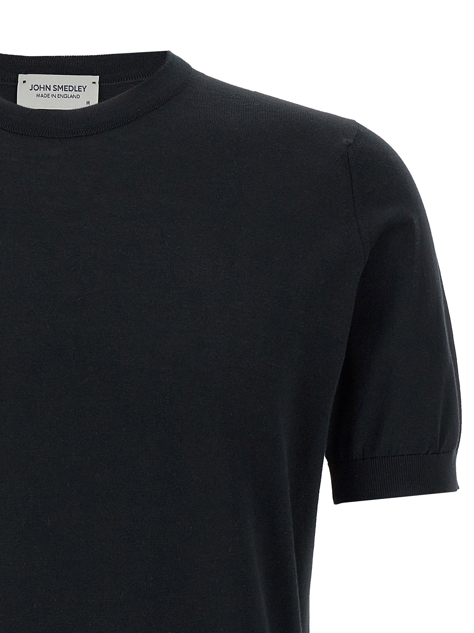 John Smedley Sea Island T-shirt — Black, view 3