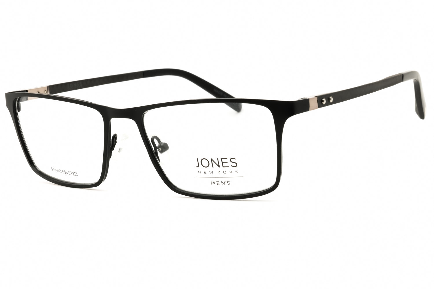 Jones New York VJOM368 Metal Rectangular Eyeglasses — Black by Jones New York