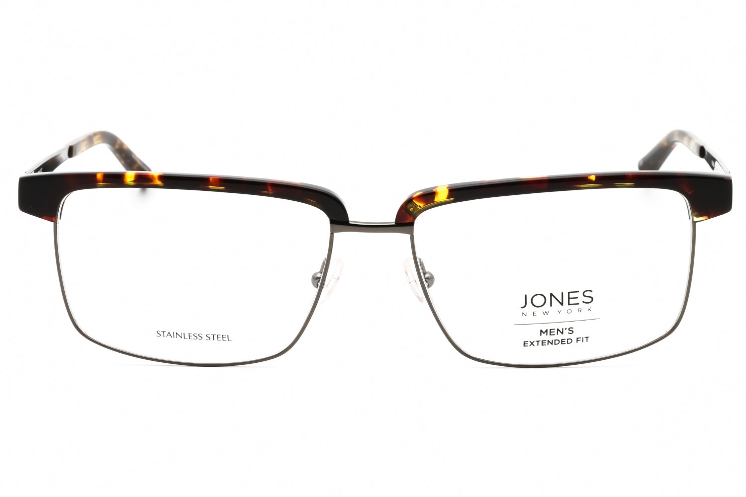 Jones New York VJOM374 Rectangular Metal Eyeglasses — Brown, view 2