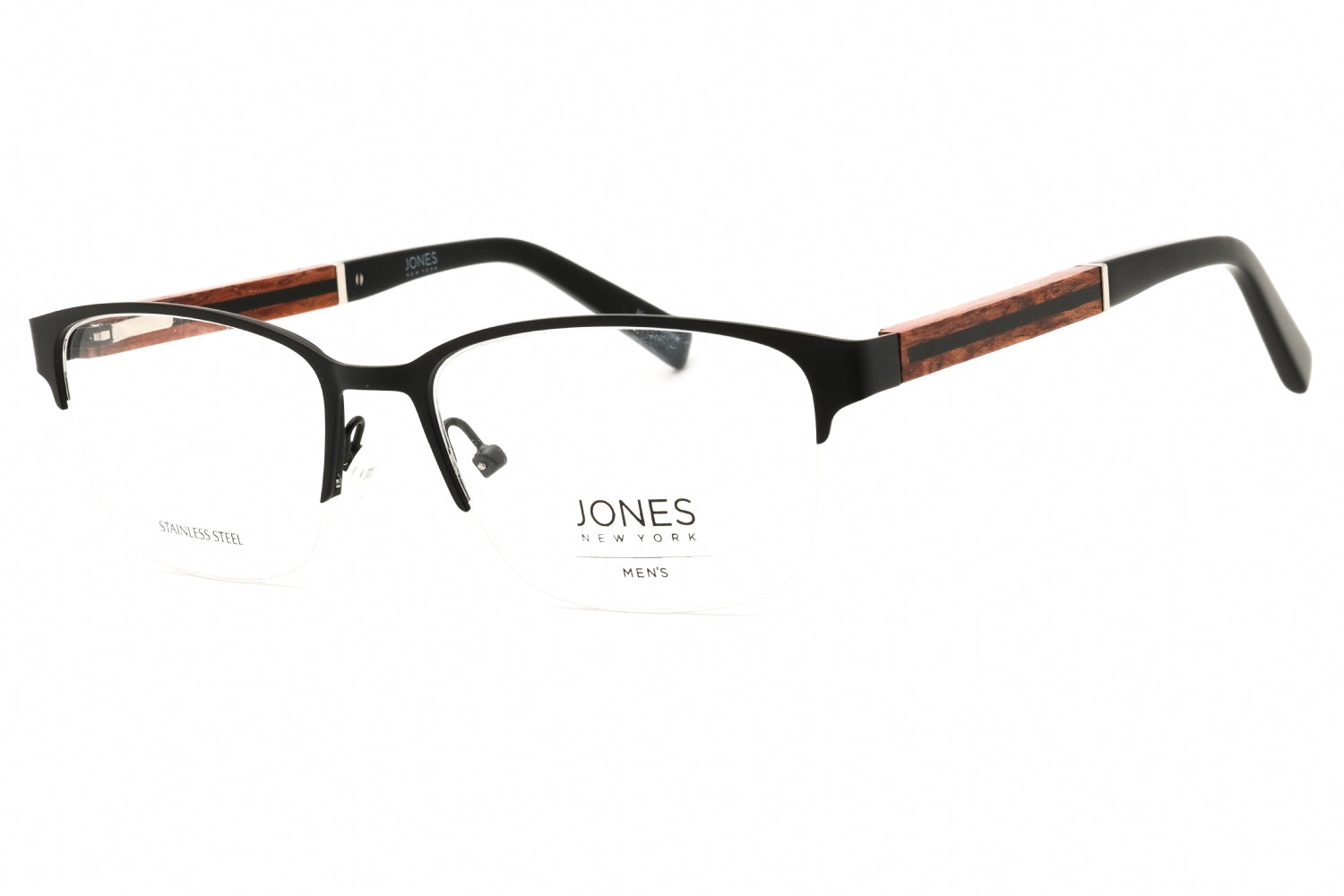 Jones New York VJOM375 Metal Rectangular Eyeglasses — Black by Jones New York