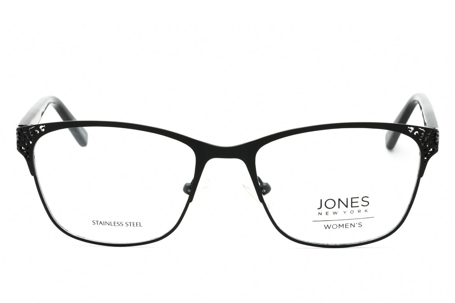 Jones New York VJON497 Rectangular Metal Eyeglasses — Black, view 2
