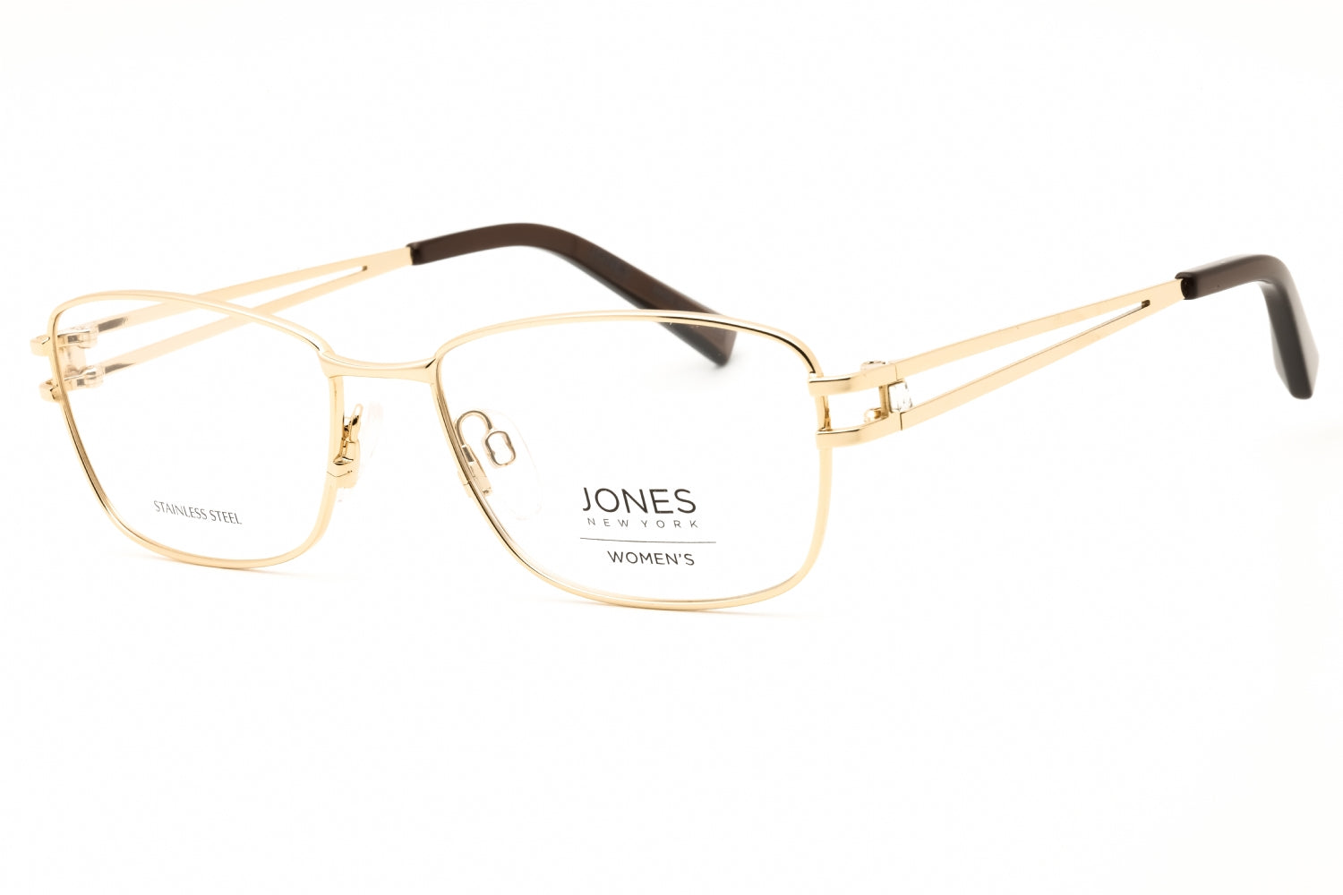 Jones New York VJON500 Rectangular Metal Eyeglasses — Gold by Jones New York
