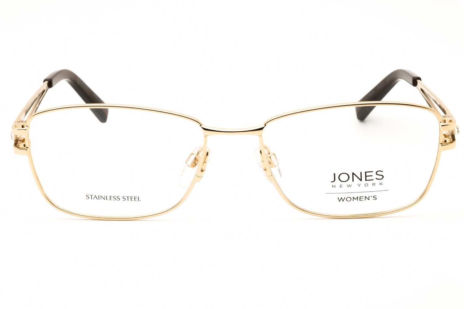 Jones New York VJON500 Rectangular Metal Eyeglasses — Gold, view 2